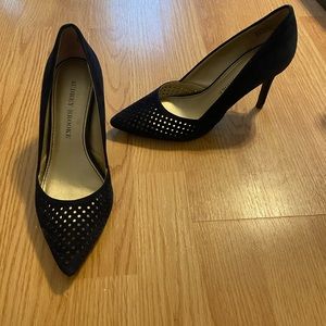 Audrey Brooke navy suede heels